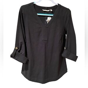 SOFT Surroundings Black Top Size Small